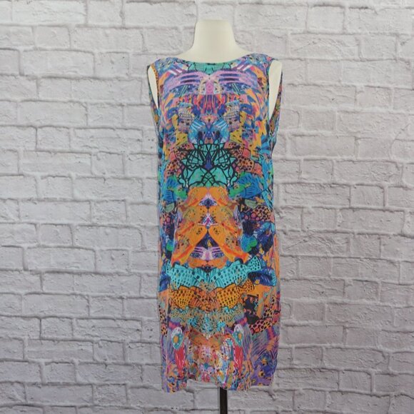 Ken Done Does something Else Natalie Wood Electric Sekki Silk Dress - Picture 1 of 7